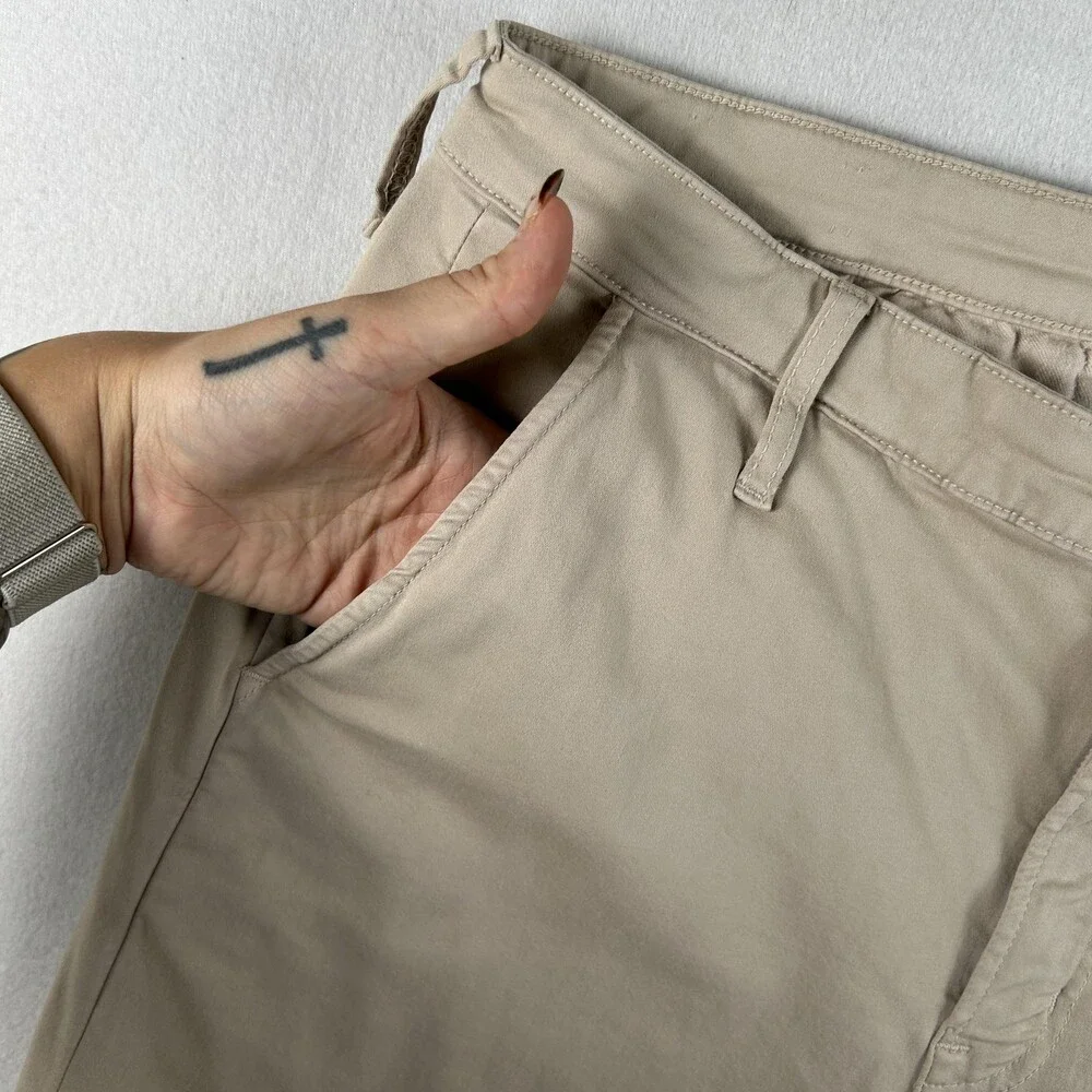 Edwin Pants Mens 34x30 Beige Otis Chino Stretch Canvas Khakis Flat Front USA